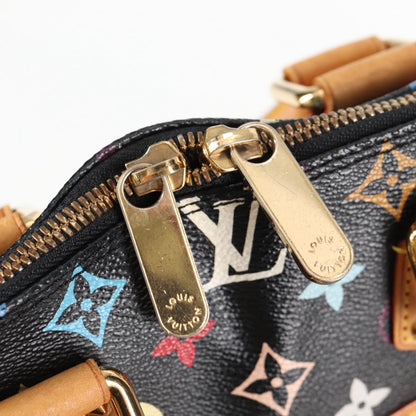 Louis Vuitton Alma, Black, Canvas, handbag