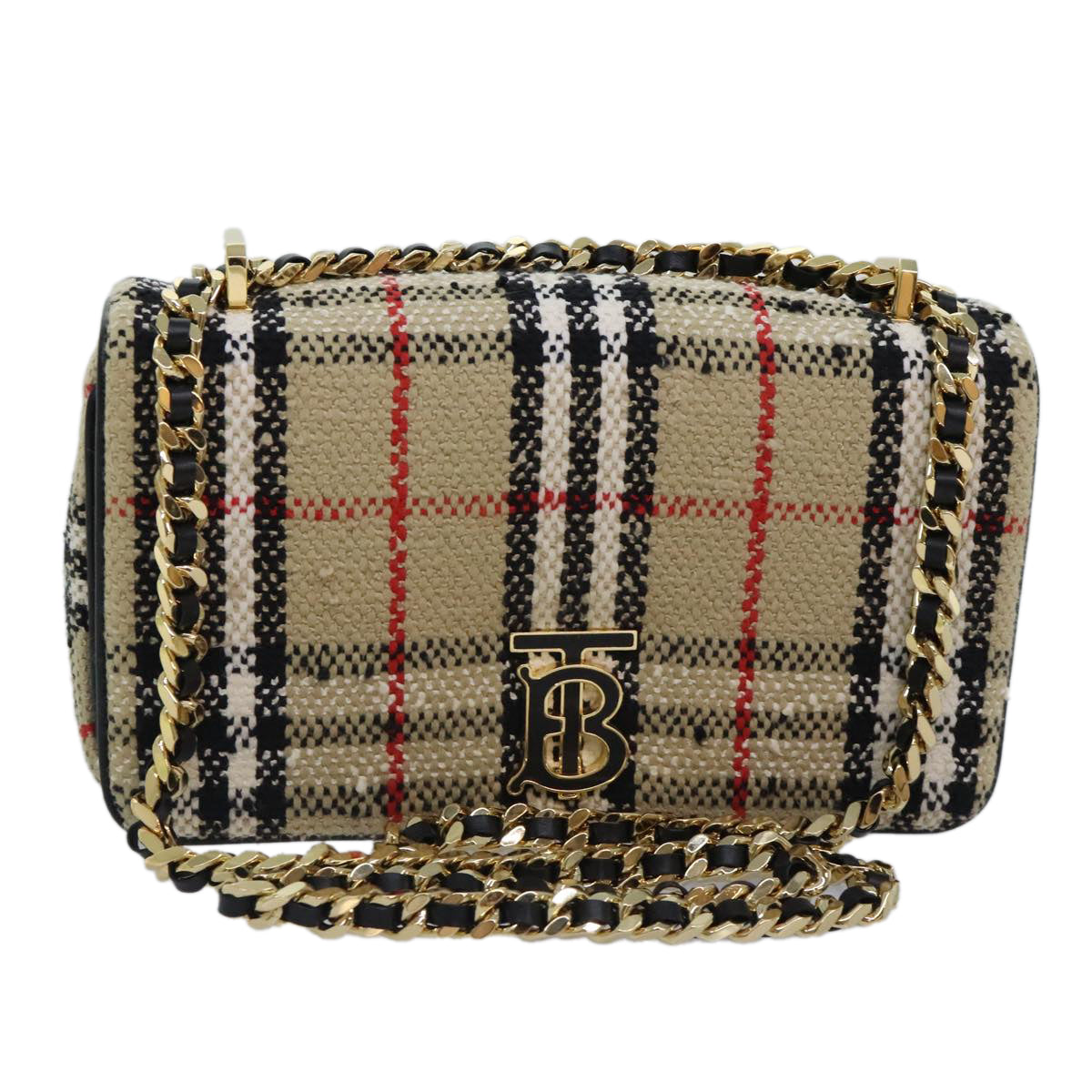 Burberry Nova Check, Gold, Canvas, shoulder