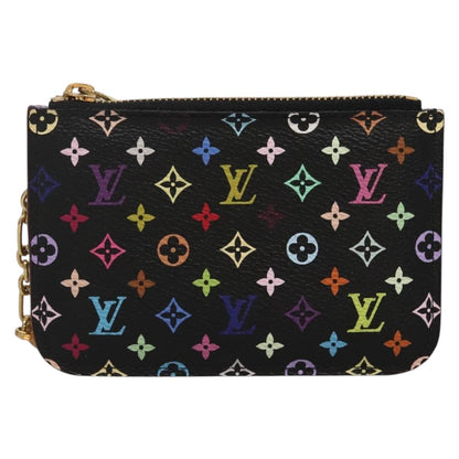 Louis Vuitton Pochette Clés, Black, Canvas, wallet