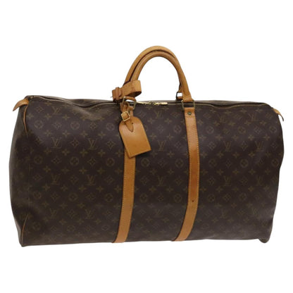 Louis Vuitton Keepall 60, Brown, Canvas, travel