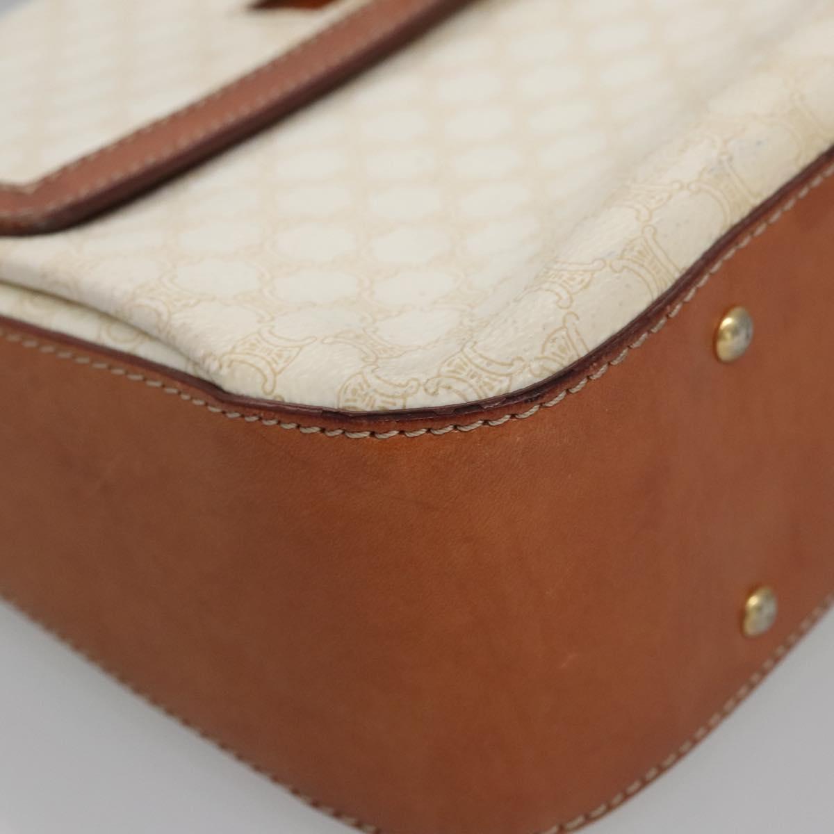 Céline Macadam, White, Canvas, handbag