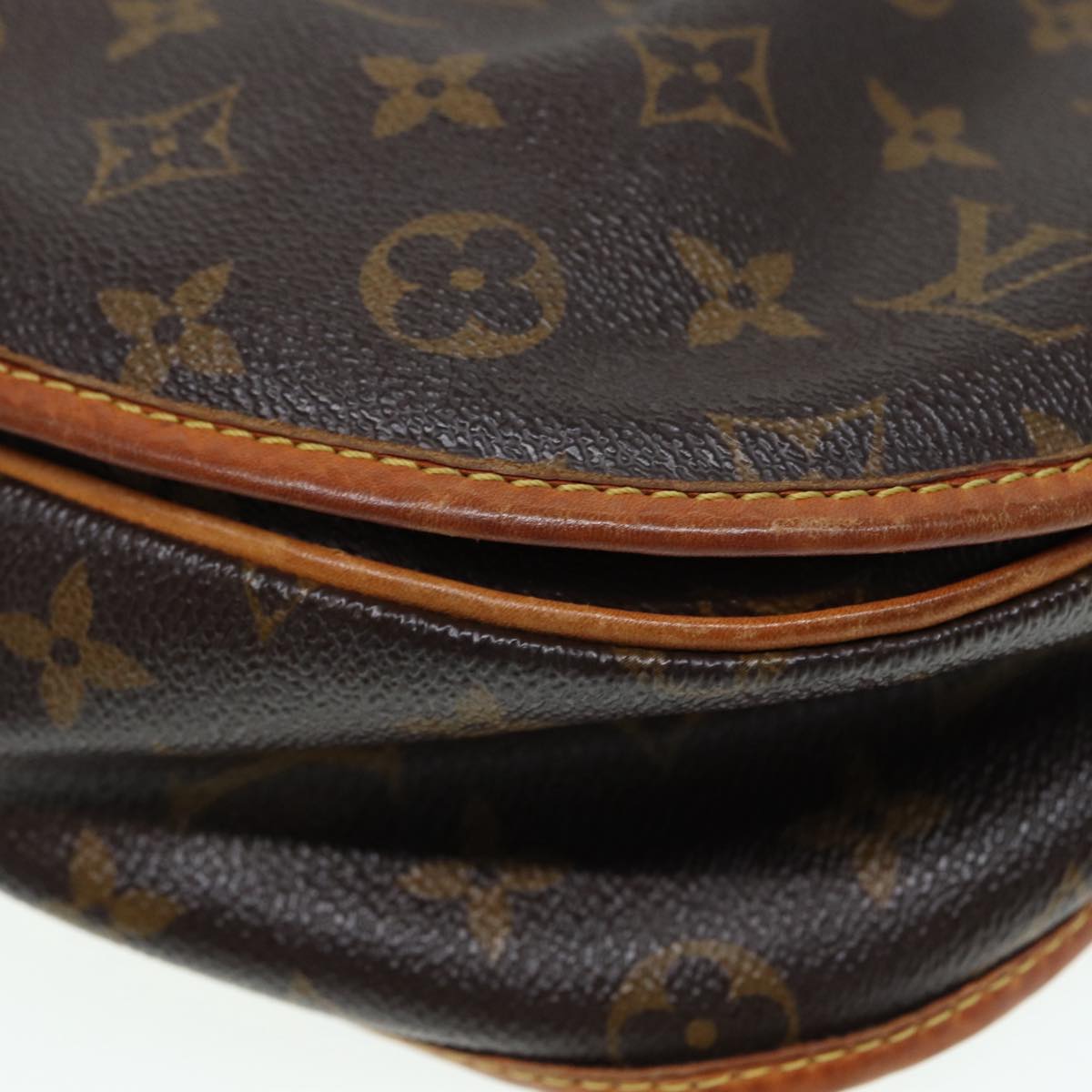 Louis Vuitton Menilmontant, Brown, Canvas, shoulder