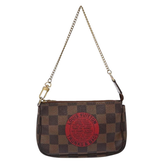 Louis Vuitton Mini Pochette Accessoires, Brown, Canvas, handbag