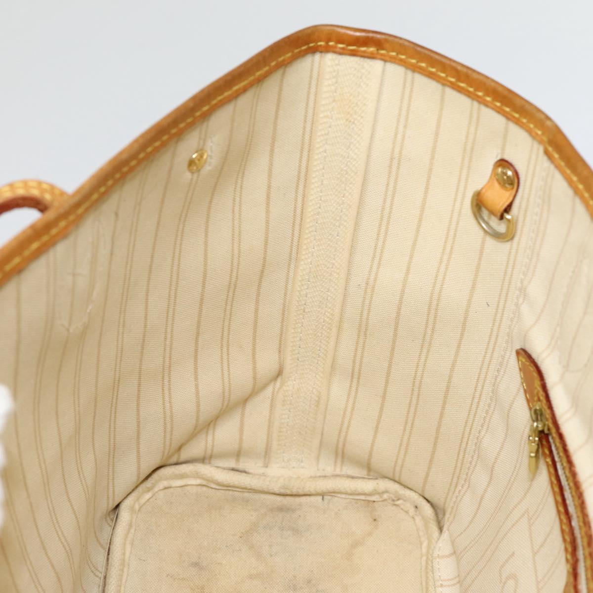 Louis Vuitton Neverfull PM, Beige, Canvas, tote