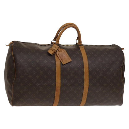 Louis Vuitton Keepall 60, Brown, Canvas, travel
