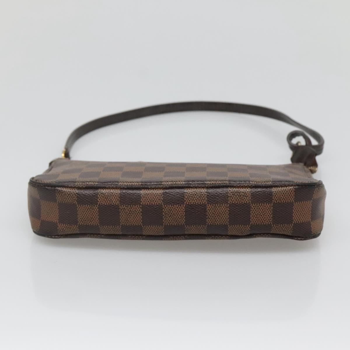 Louis Vuitton Pochette Accessoire, Brown, Canvas, clutch