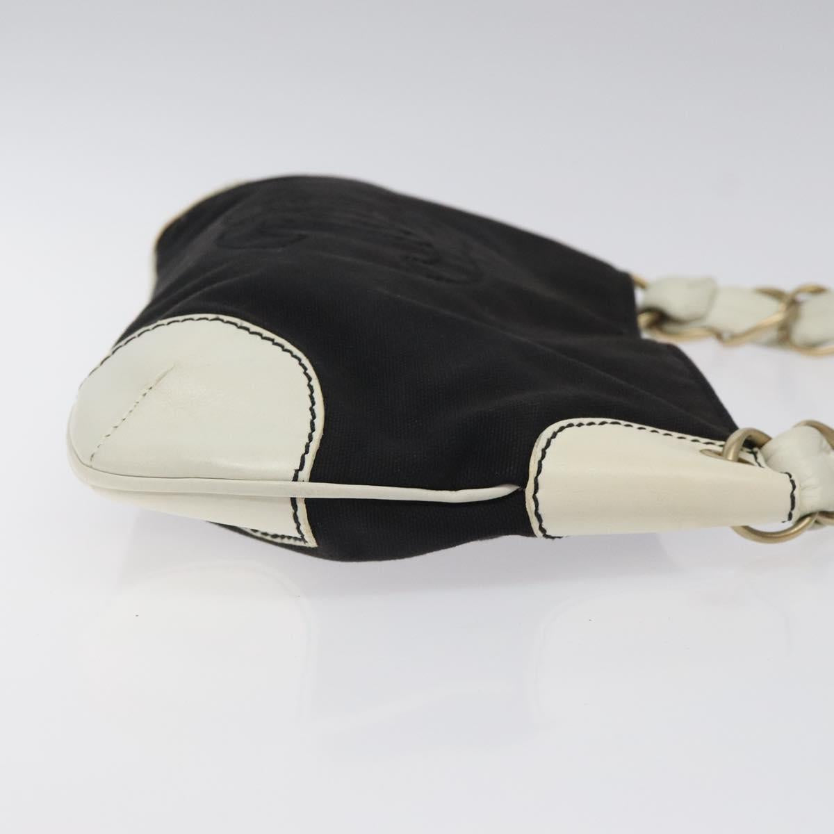 Chanel Coco Mark, Black, Canvas, shoulder