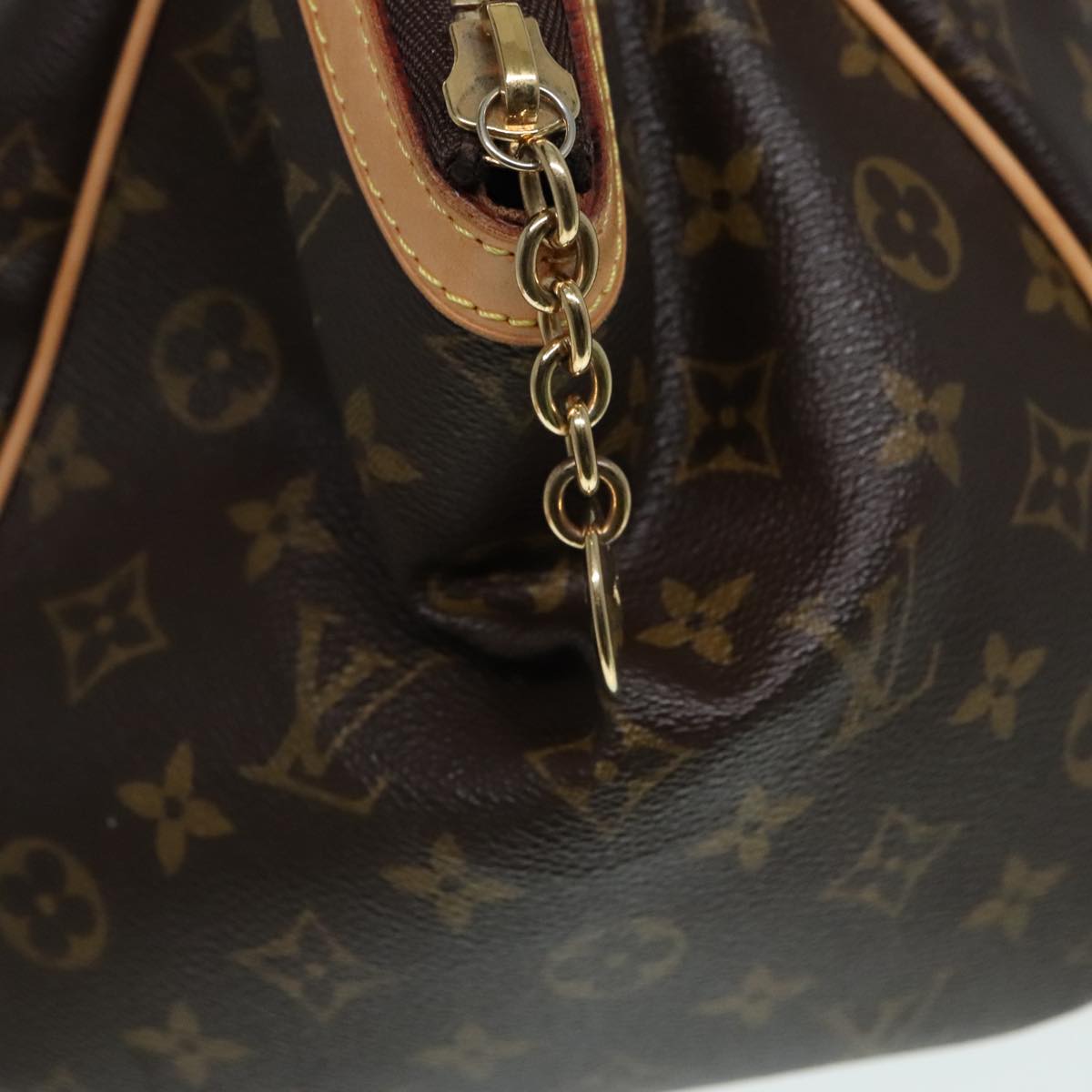 Louis Vuitton Tivoli, Black, Canvas, shoulder