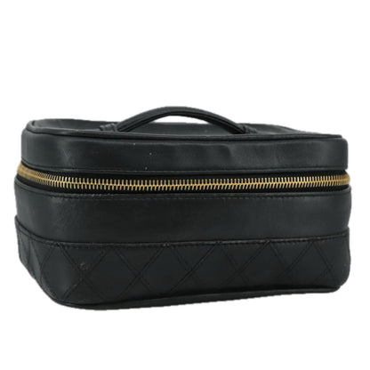 Chanel Vanity, Black, Leather, clutch