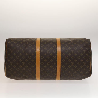 Louis Vuitton Keepall 55, Brown, Canvas, travel