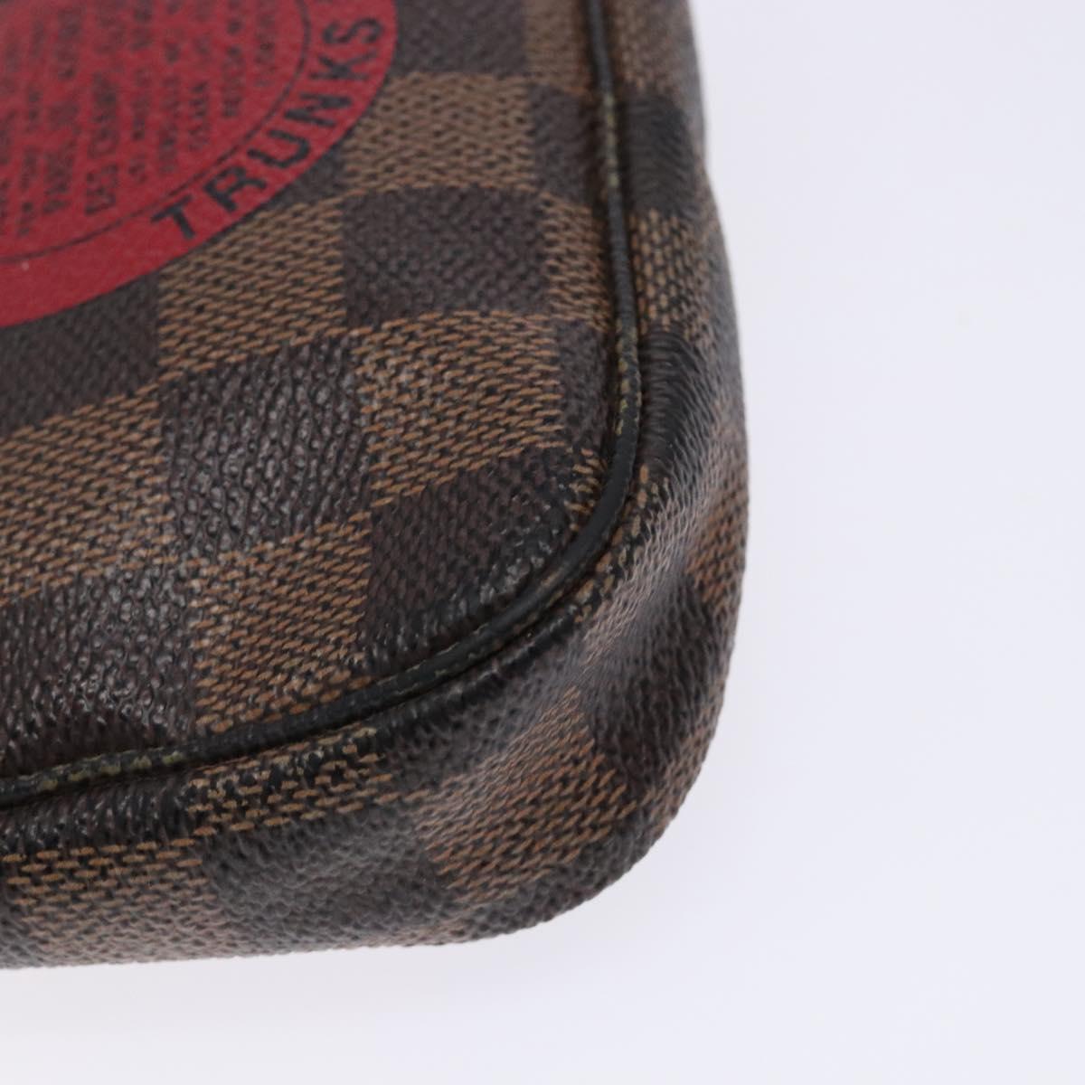 Louis Vuitton Mini Pochette Accessoires, Brown, Canvas, handbag