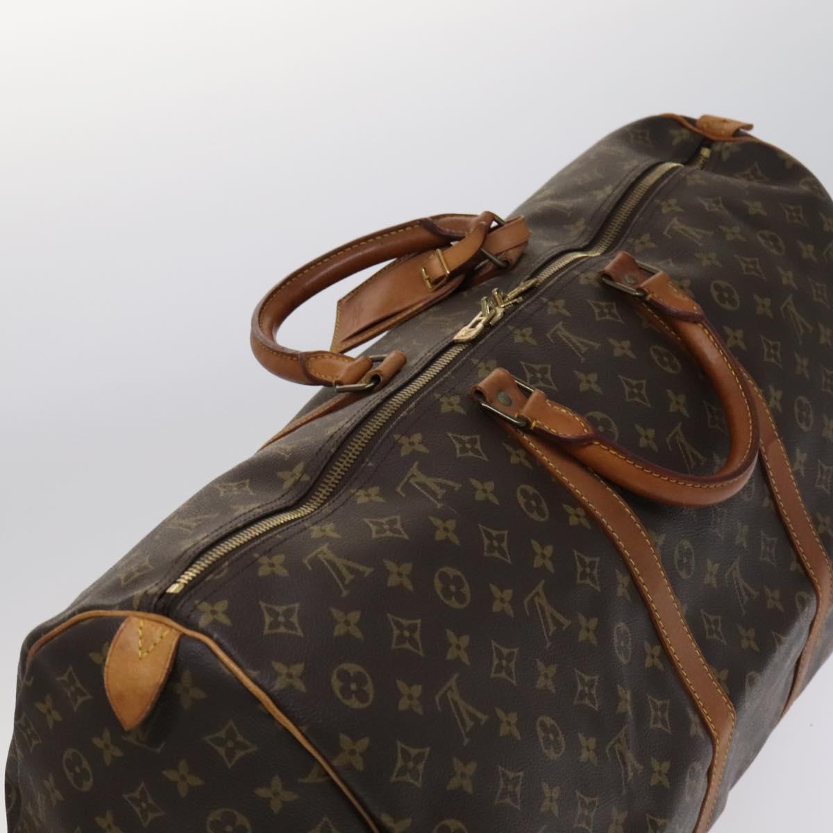 Louis Vuitton Keepall 60, Brown, Canvas, travel
