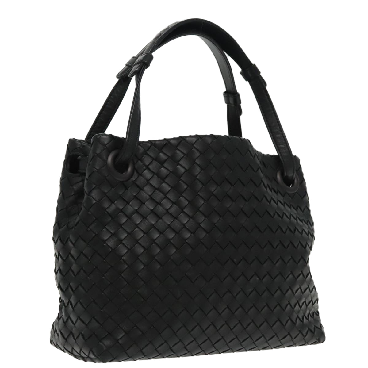 Bottega Veneta Intrecciato, Black, Leather, handbag