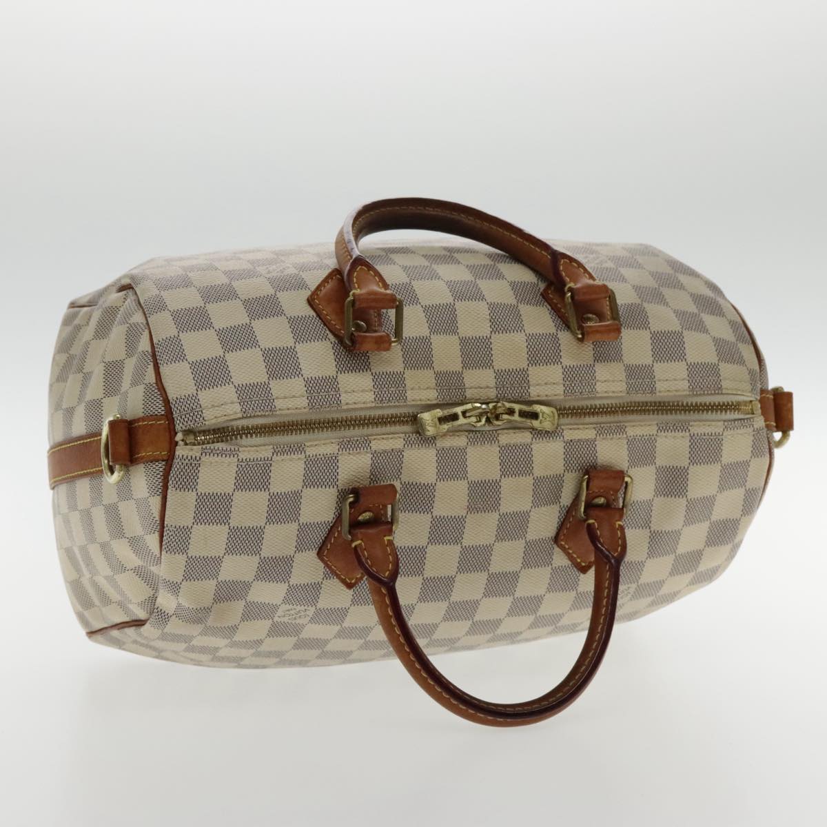 Louis Vuitton Speedy 30, White, Canvas, handbag