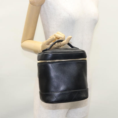 Chanel Vanity, Black, Leather, clutch