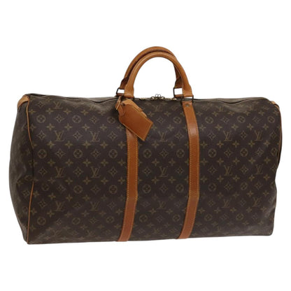 Louis Vuitton Keepall 60, Brown, Canvas, travel