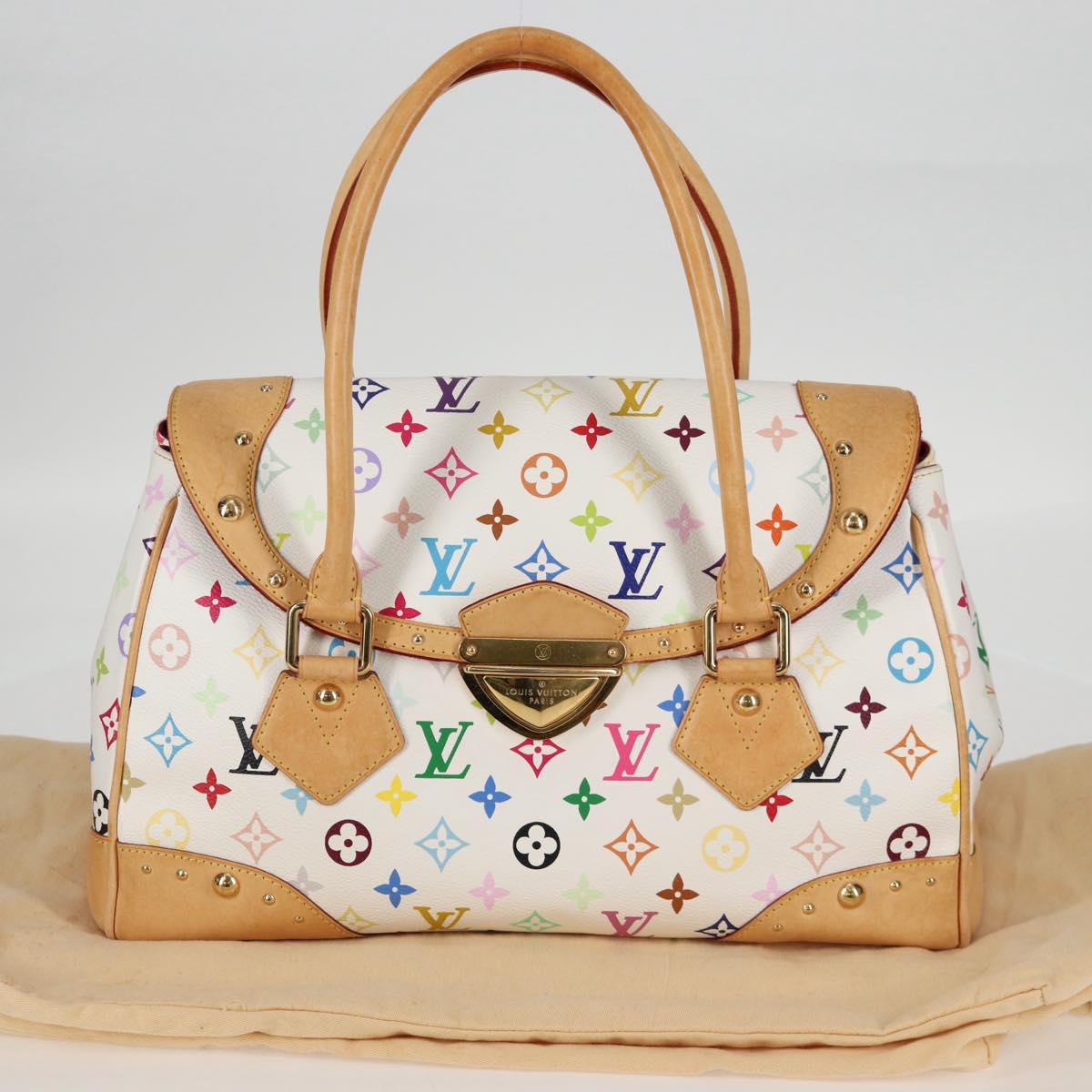Louis Vuitton Beverly, White, Canvas, handbag