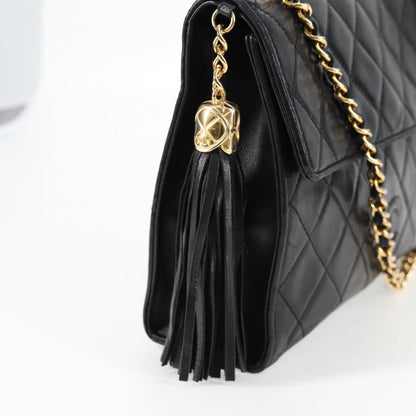 Chanel Coco Mark, Black, Leather, shoulder