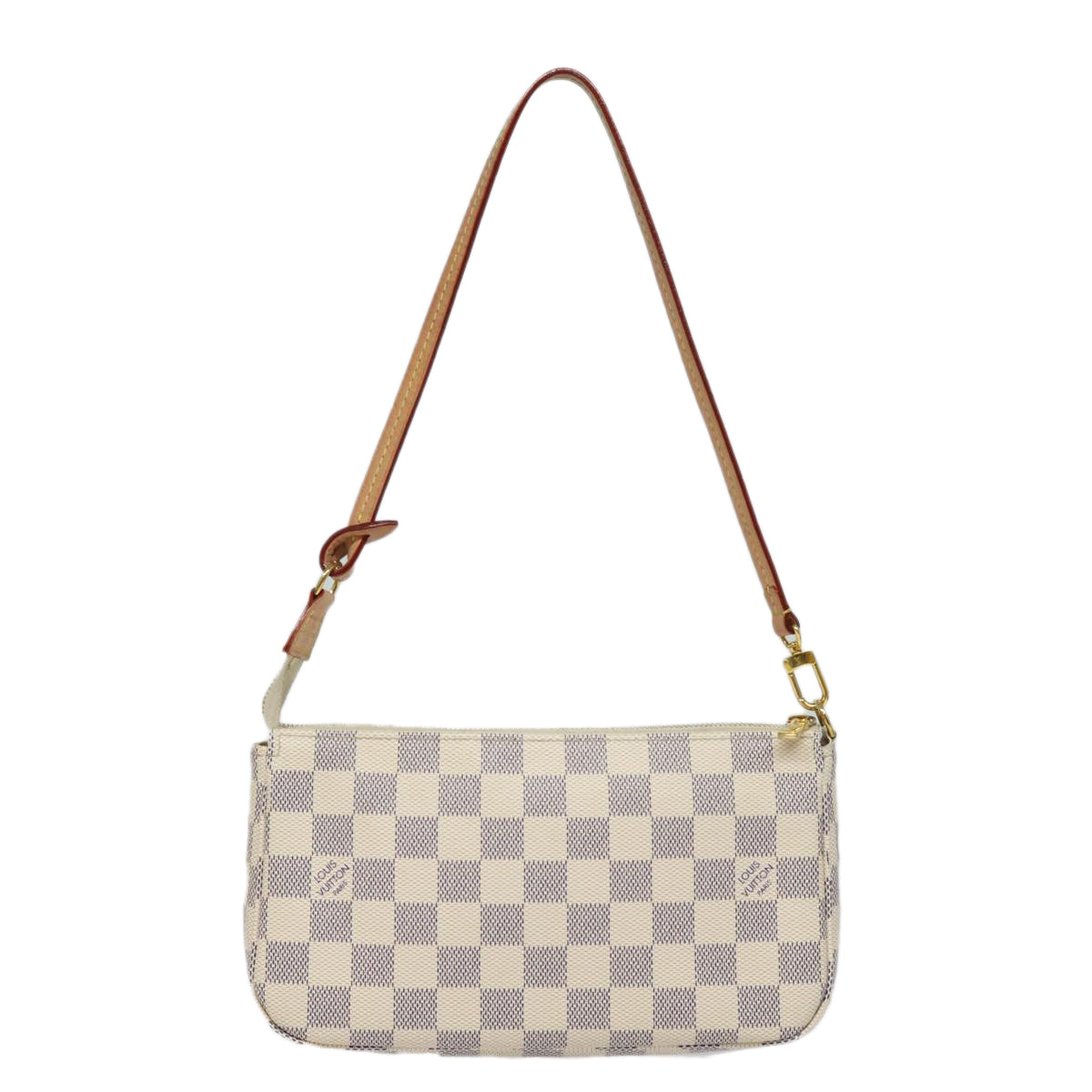 Louis Vuitton Pochette accessoires, White, Canvas, clutch