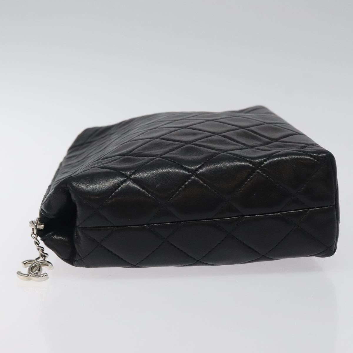 Chanel Timeless, Black, Leather, clutch