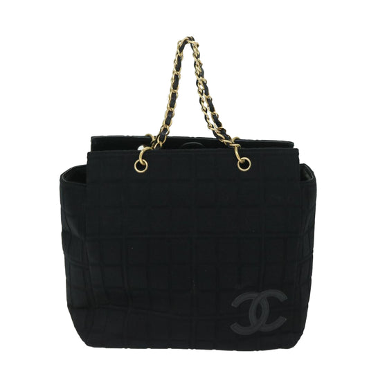 Chanel Evelyne TPM, Black, Cotton, tote