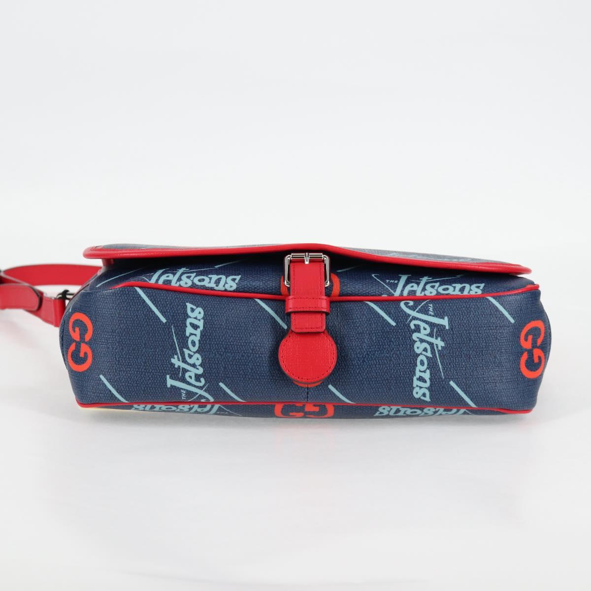 Gucci, Blue, Canvas, shoulder