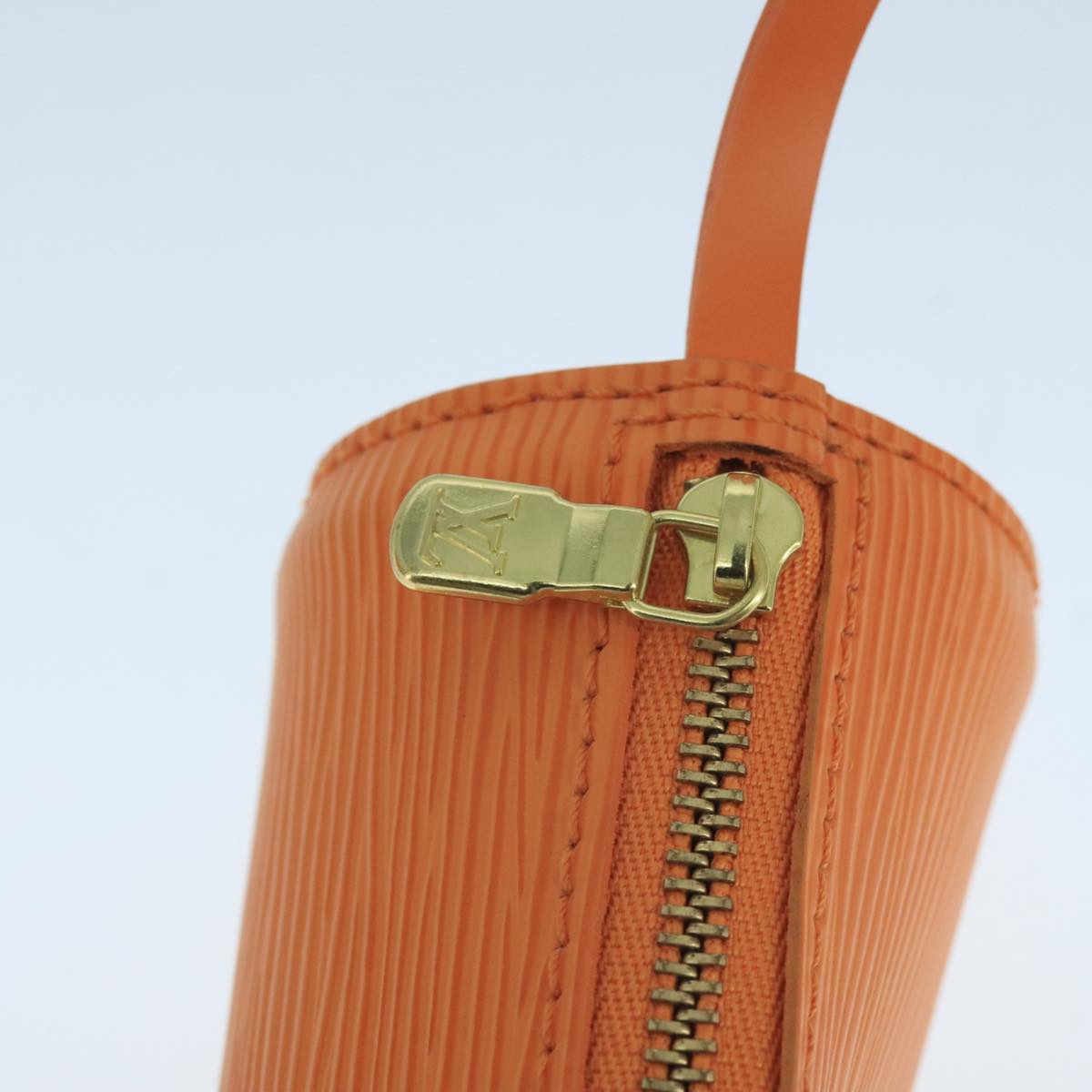 Louis Vuitton Soufflot, Orange, Leather, handbag