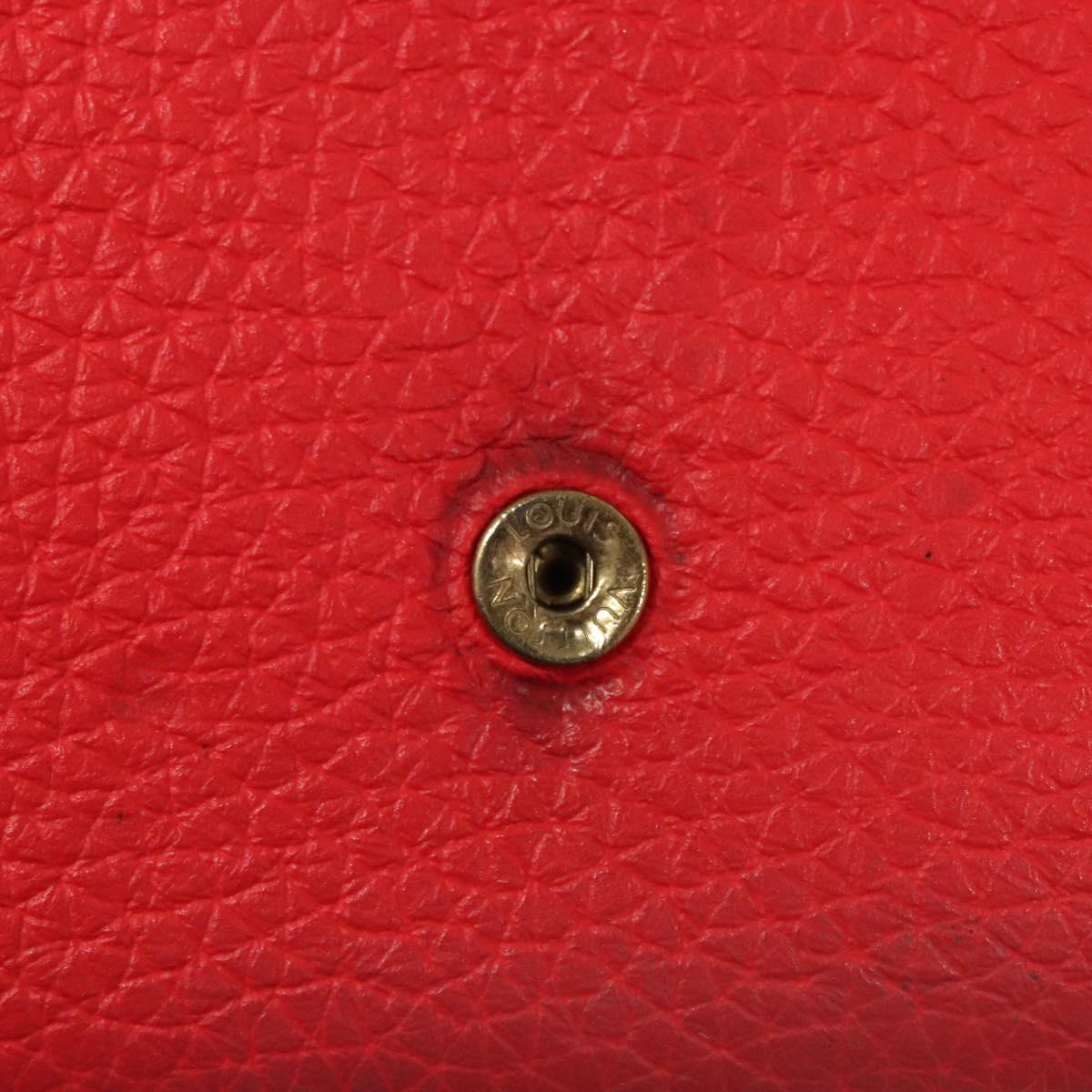 Louis Vuitton Capucines, Red, Leather, wallet
