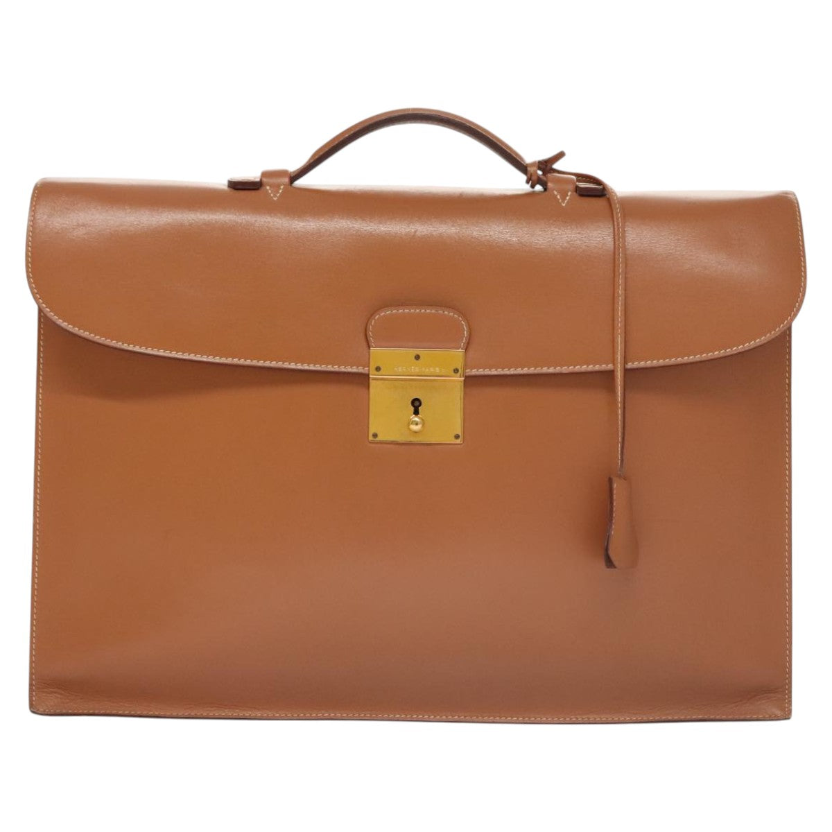 Hermès, Brown, Leather, briefcase