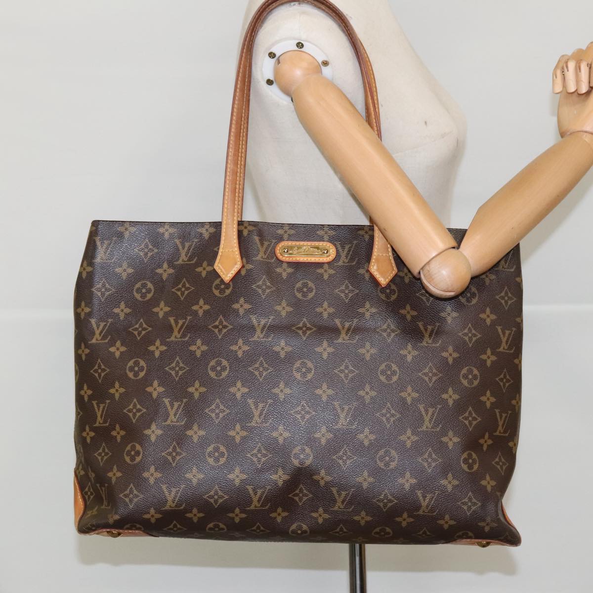 Louis Vuitton Wilshire, Brown, Canvas, tote