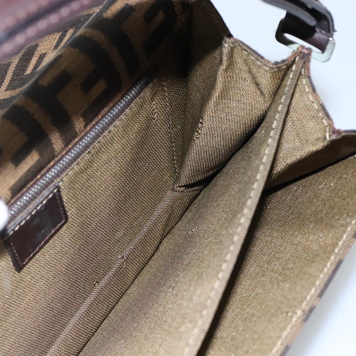 Fendi, Brown, Canvas, shoulder