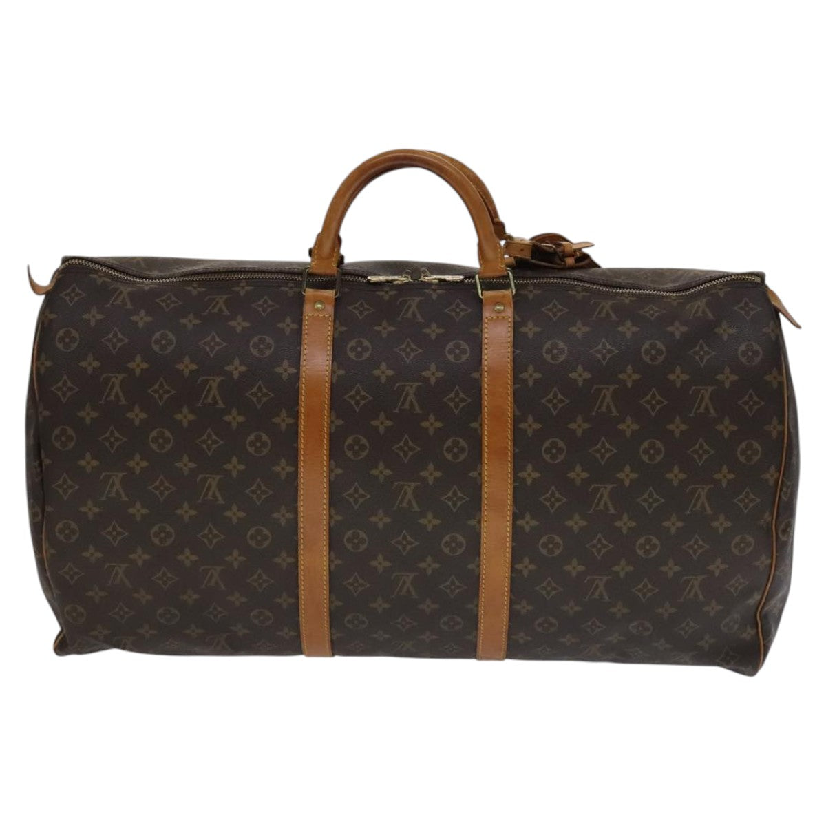 Louis Vuitton Keepall 60, Brown, Canvas, travel