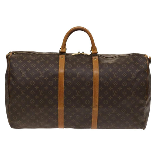 Louis Vuitton Keepall Bandoulière 60, Brown, Canvas, travel