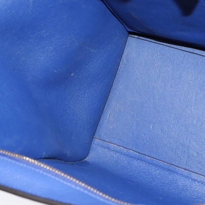 Céline Trapèze, Blue, Leather, handbag