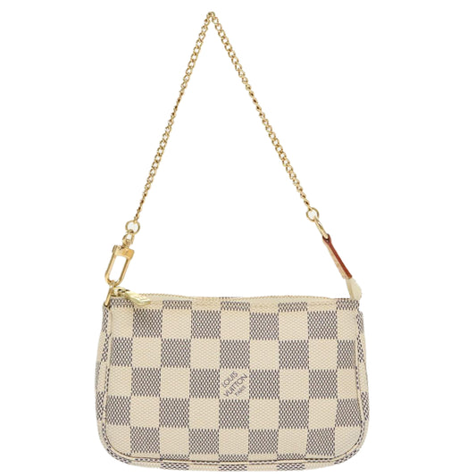 Louis Vuitton Pochette Accessoire, Grey, Canvas, handbag