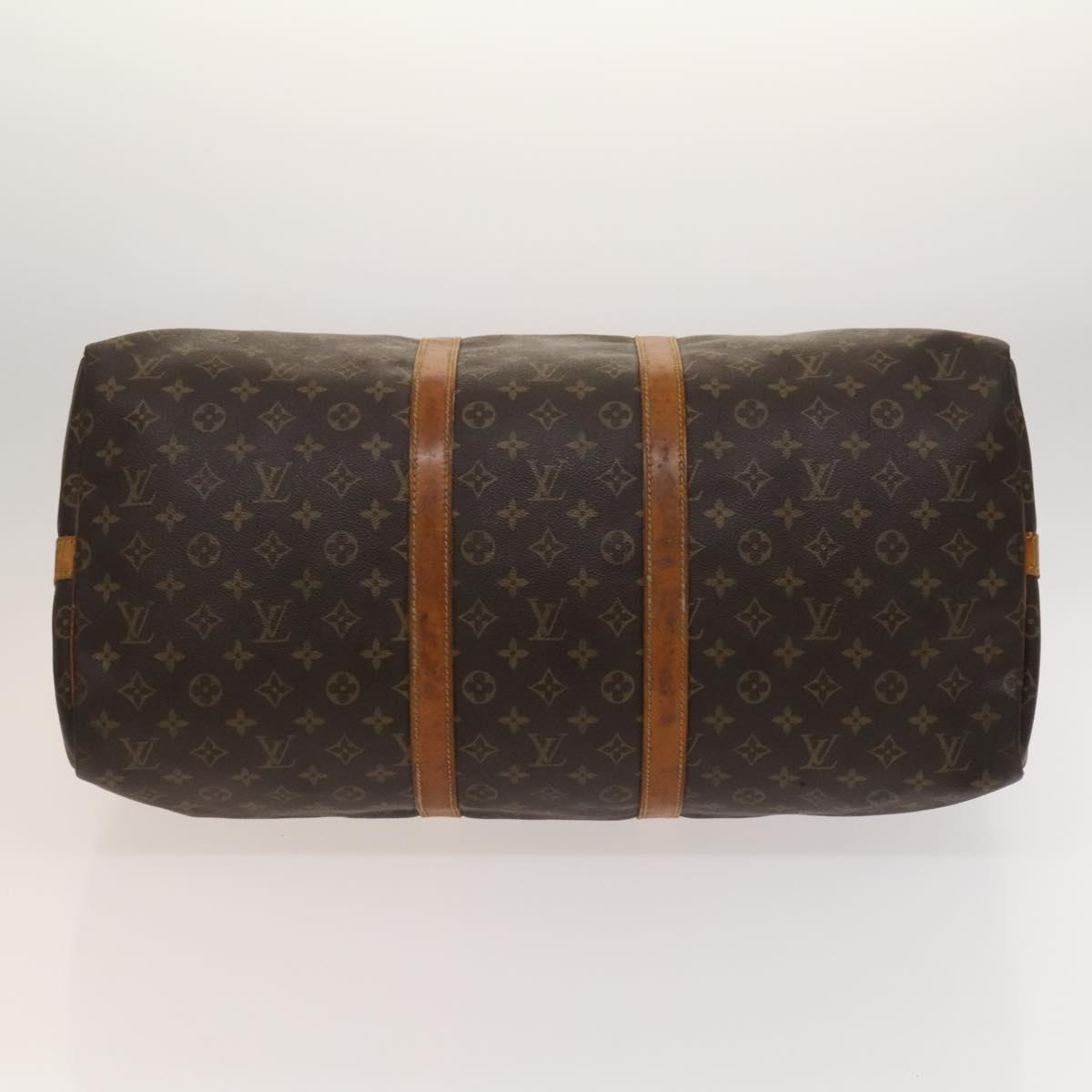 Louis Vuitton Keepall Bandouliere 55, Brown, Canvas, travel