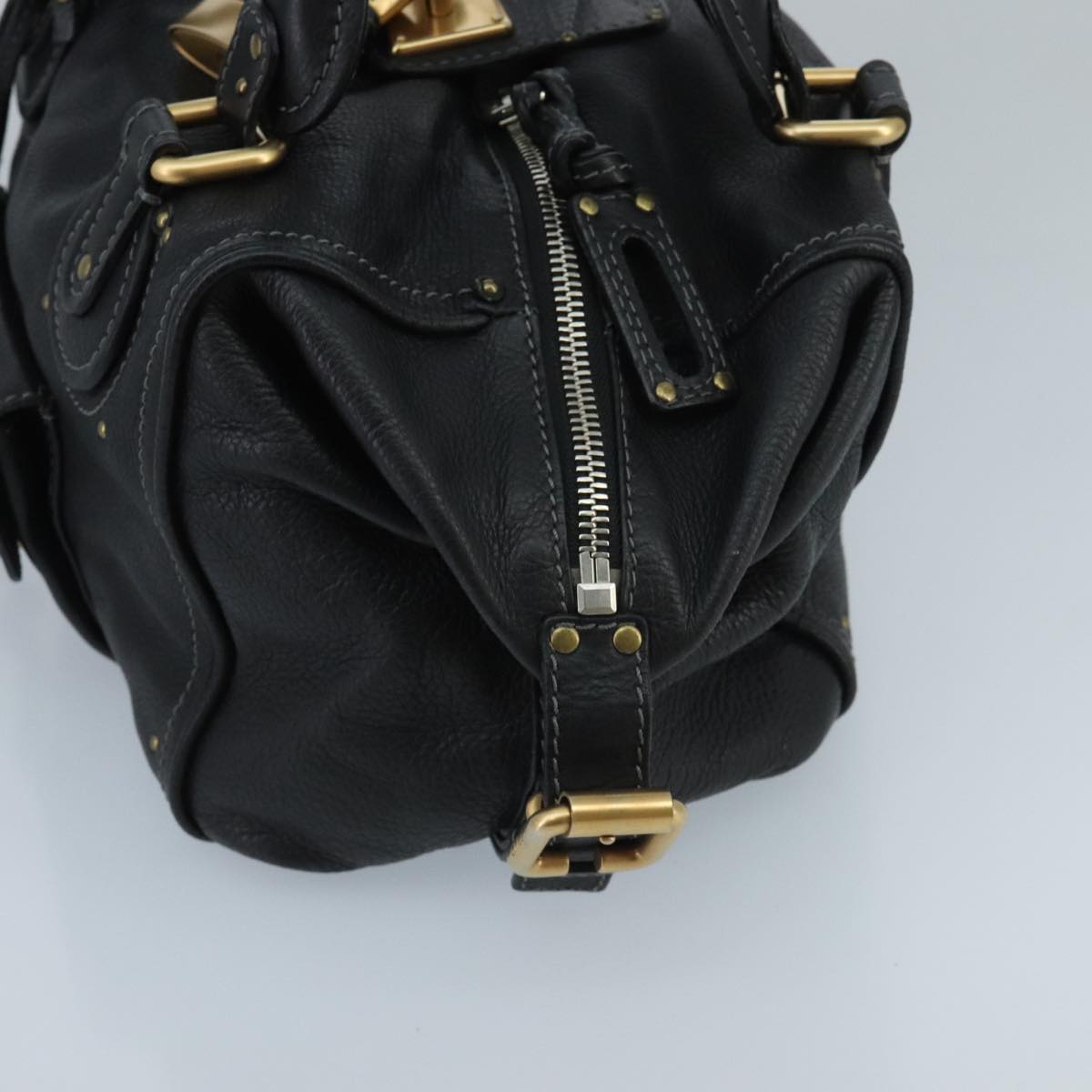 Chloé Paddington, Black, Leather, handbag