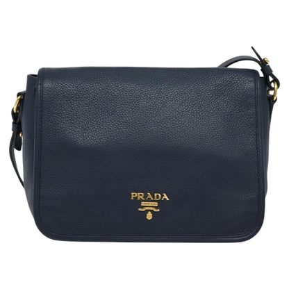 Prada Vitello, Navy, Leather, shoulder
