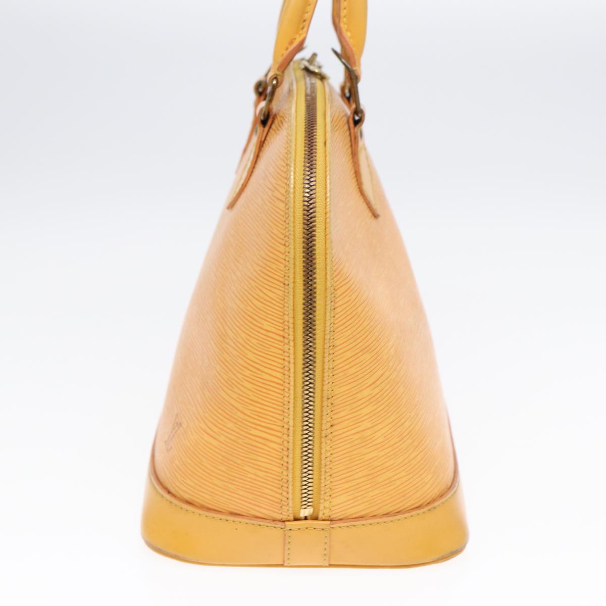 Louis Vuitton Alma, Yellow, Leather, handbag