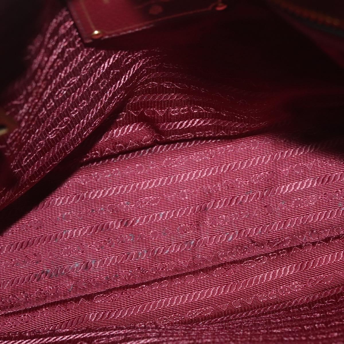 Prada Vitello, Burgundy, Leather, handbag