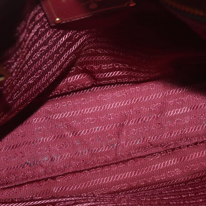 Prada Vitello, Burgundy, Leather, handbag