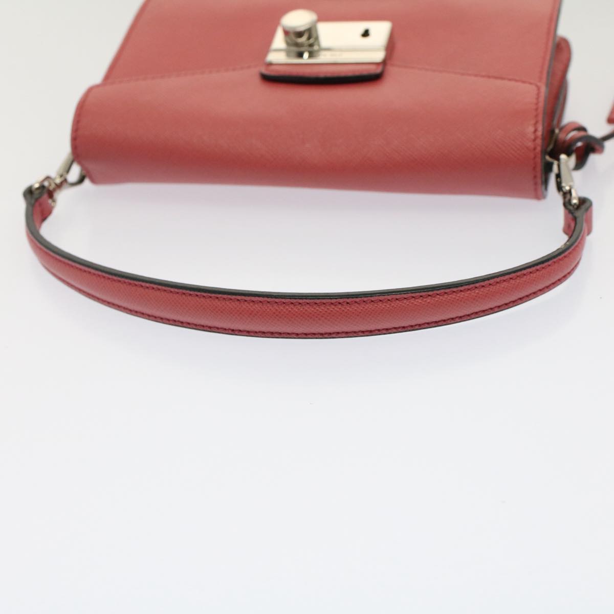 Prada Saffiano, Pink, Leather, clutch