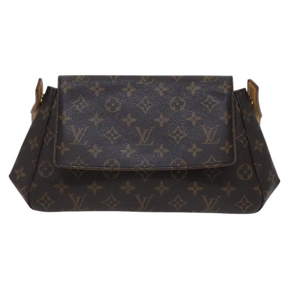 Louis Vuitton Mini looping, Brown, Canvas, shoulder