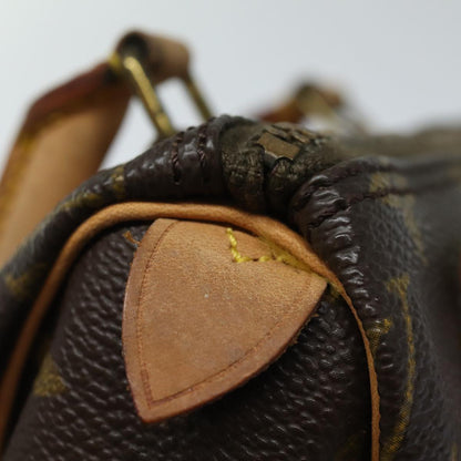 Louis Vuitton Nano Speedy, Brown, Canvas, handbag