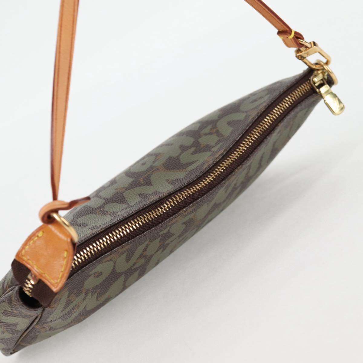 Louis Vuitton Pochette Accessoire, Brown, Canvas, clutch