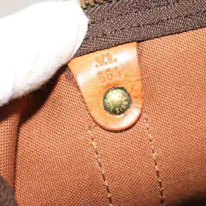 Louis Vuitton Keepall 55, Brown, Canvas, travel