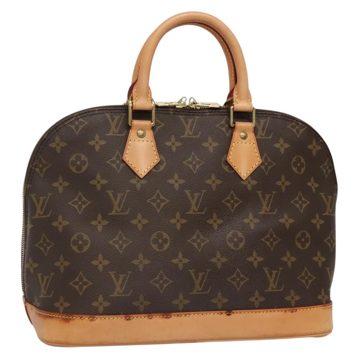 Louis Vuitton Alma, Brown, Canvas, handbag