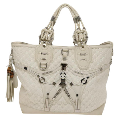 Gucci Horsebit, White, Leather, handbag