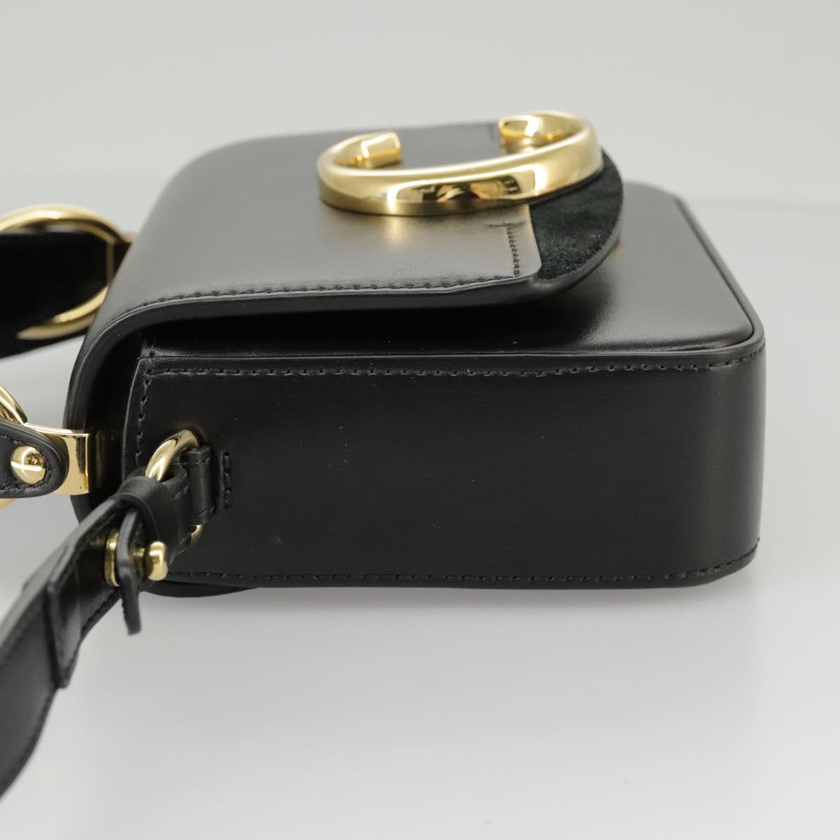 Chloé C, Black, Leather, handbag