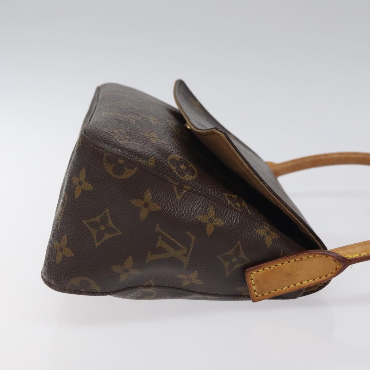 Louis Vuitton Mini looping, Brown, Canvas, shoulder